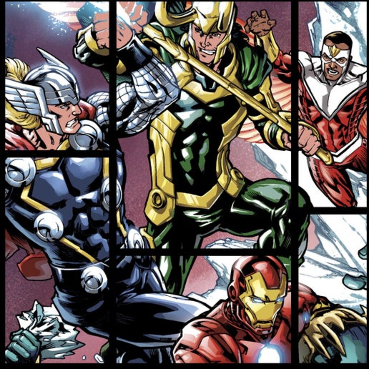 Licensed Marvel Prints Marvel Avengers Marvel Dynamic Power Fleece Fabric by the Yard